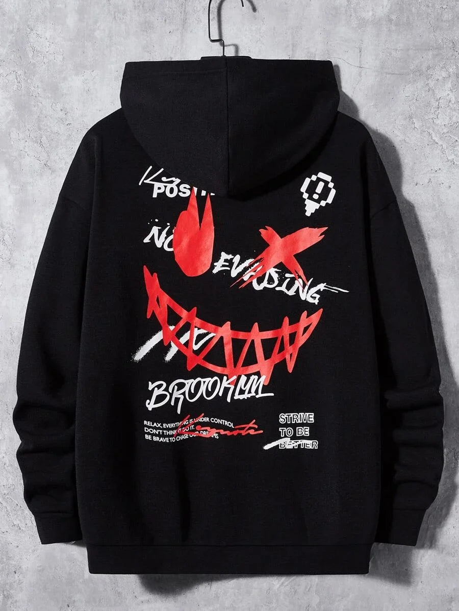 Graphic Print Fashionable Sweater