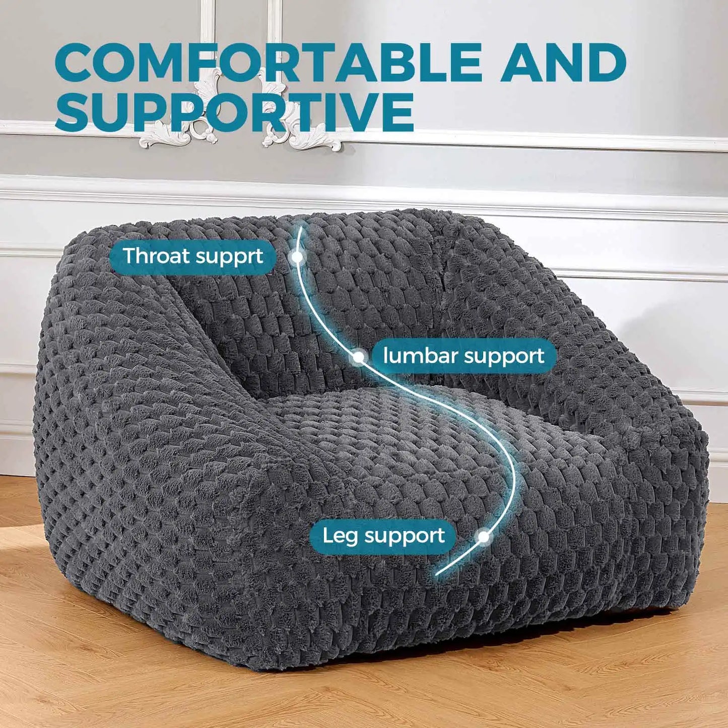 Big Bean Bag Chair with Filling Included