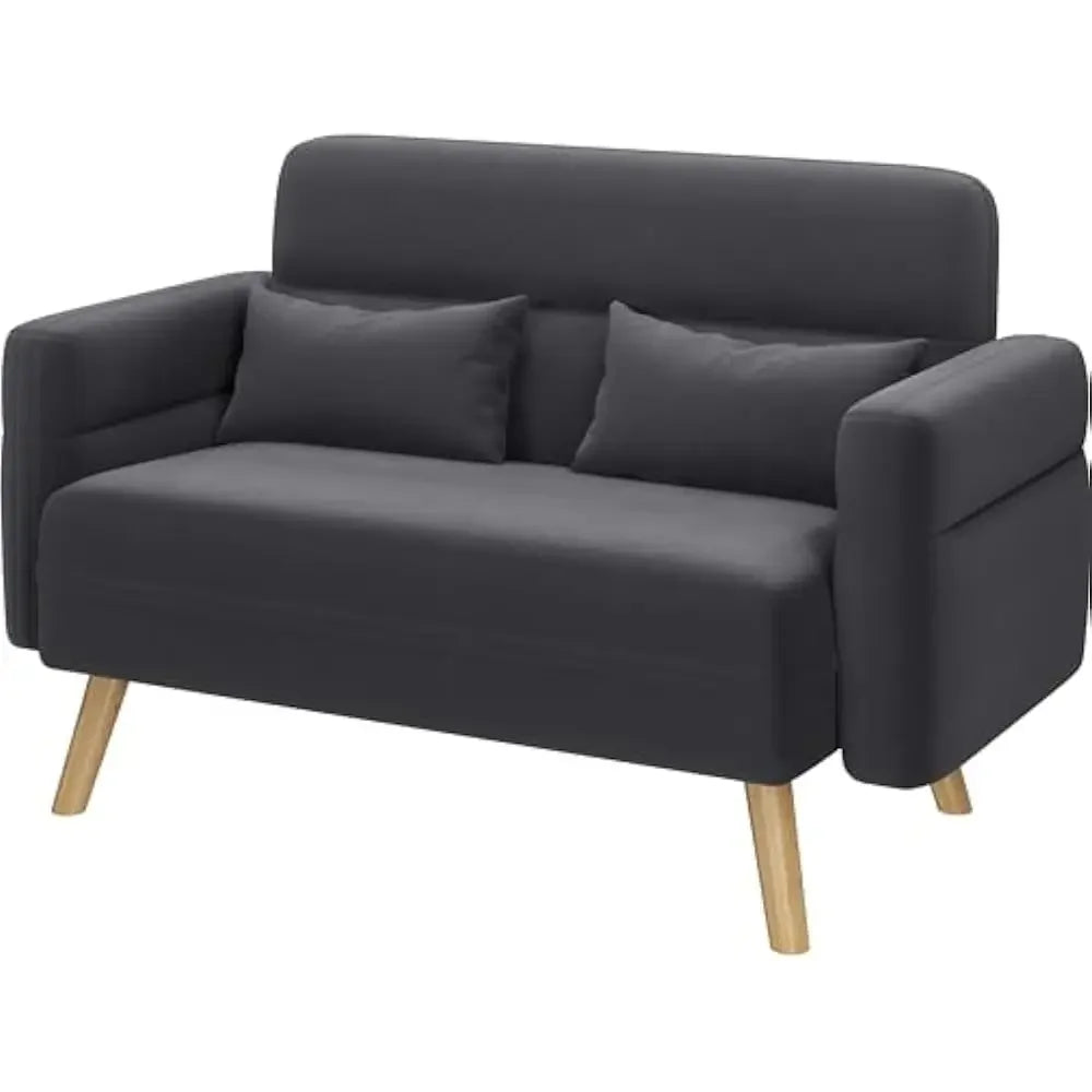Loveseat 2 Seater Sofa w/ Lumbar Pillows