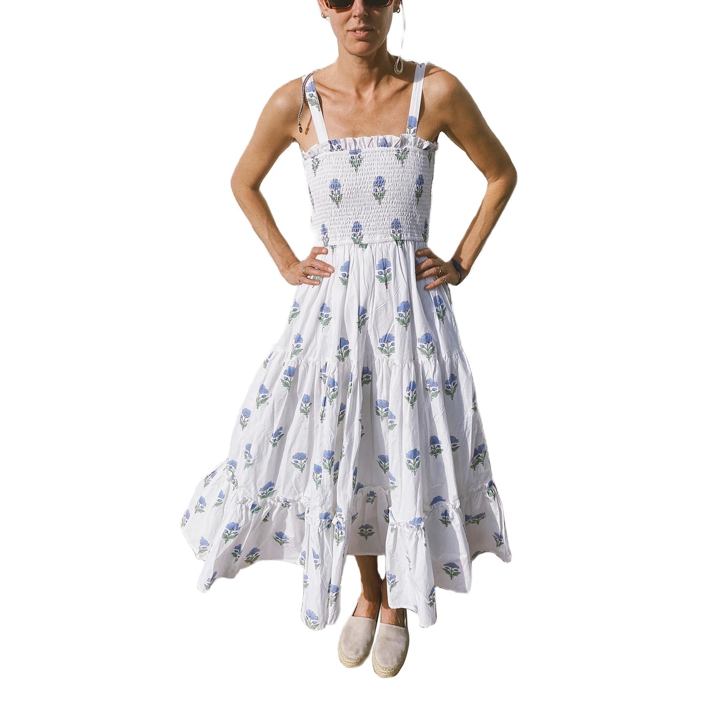 Women s Sleeveless Floral Print A-Line Dress