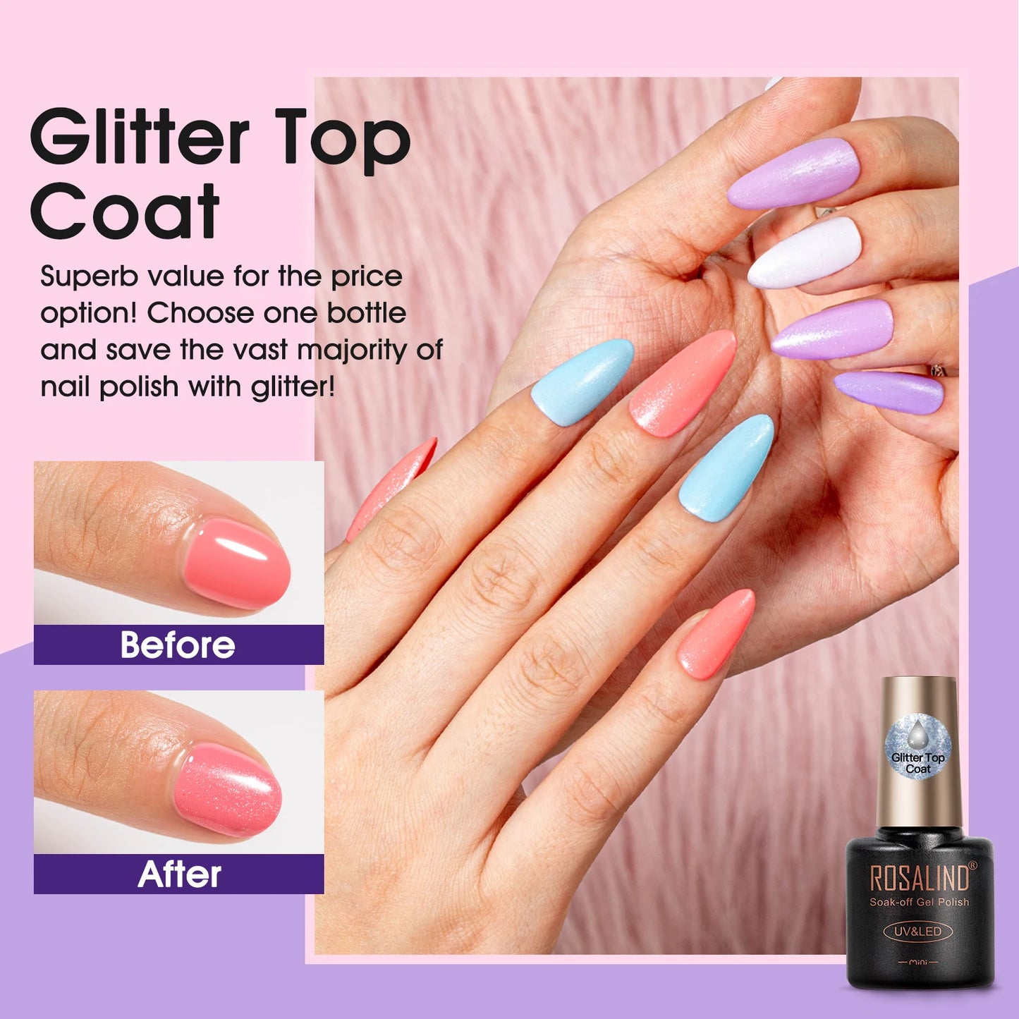 24PCS Gel Nail Polish Set with Base