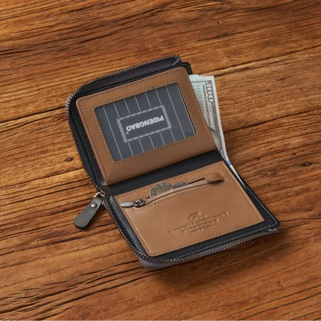 Multifunction Leather Zipper Durable Wallet