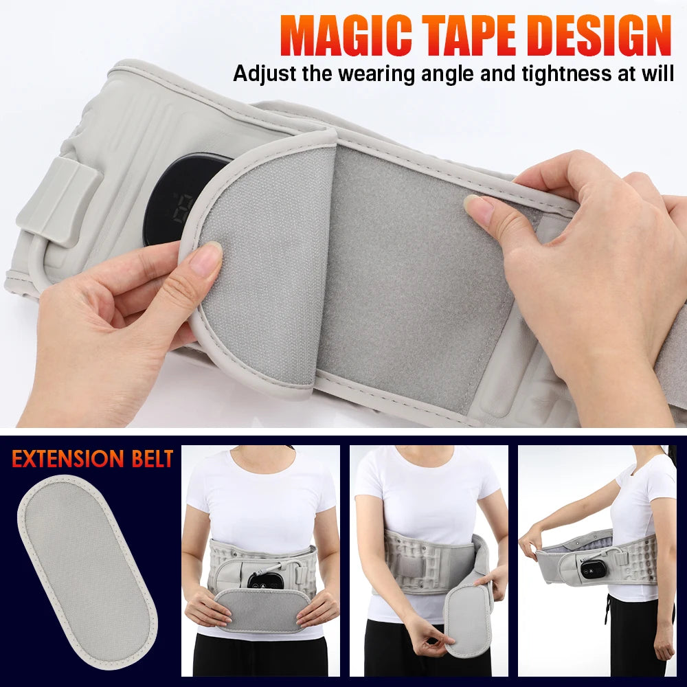 Decompression Heated Vibration Massage Waist Belt