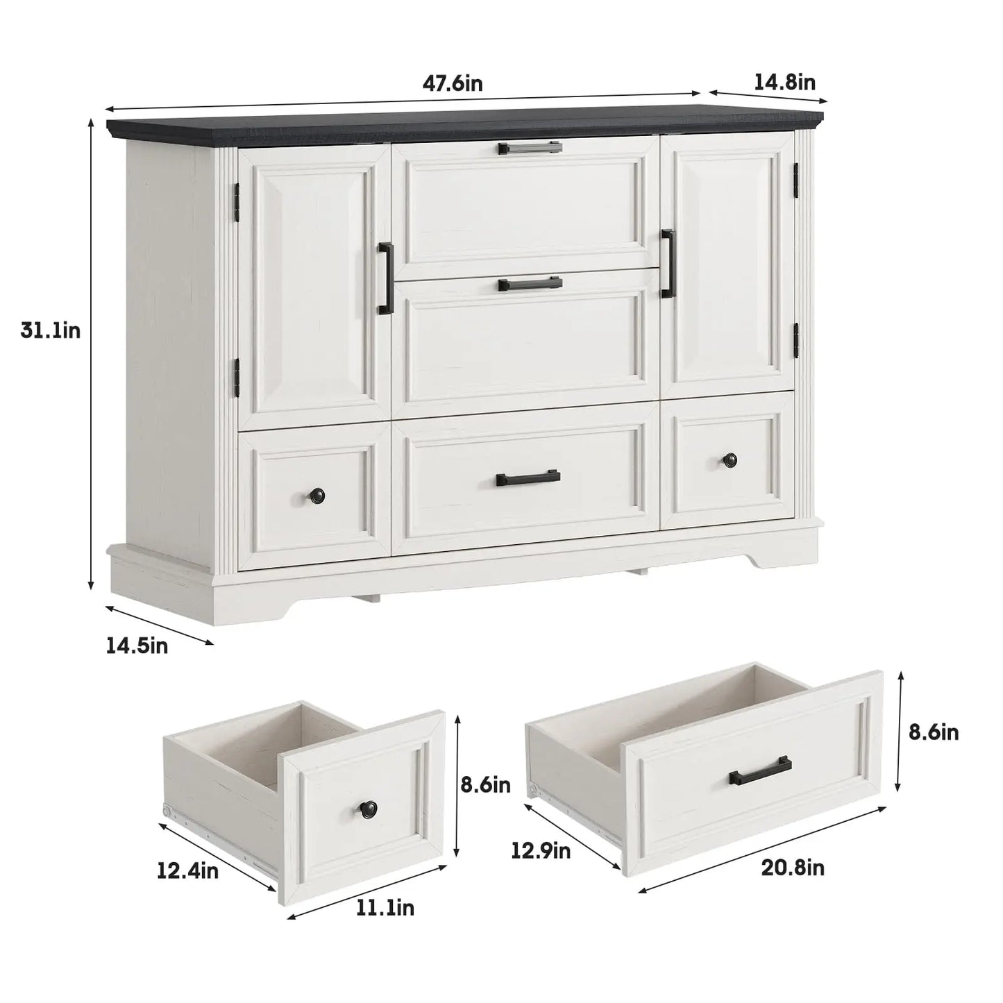 5 Dresser TV Stand Modern Organizer for Living Room or Bedroom