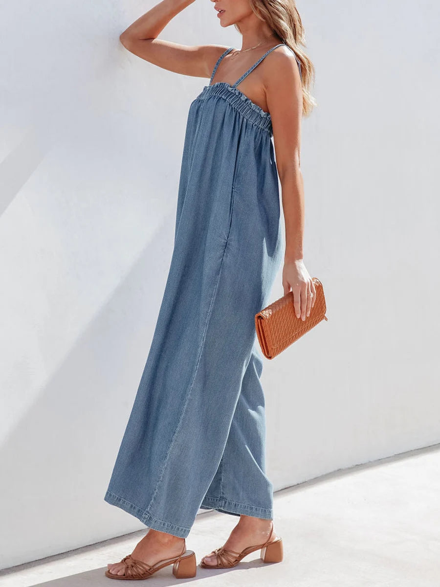Women’s Denim Long Jumpsuit