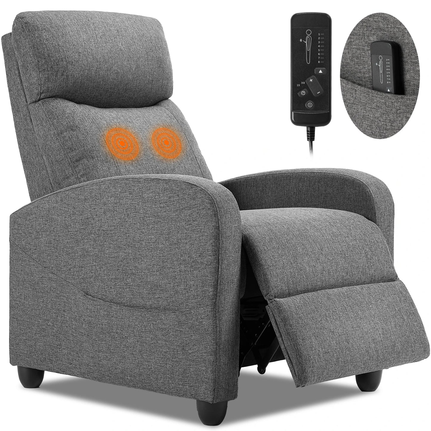 Soft Fabric Message Recliner