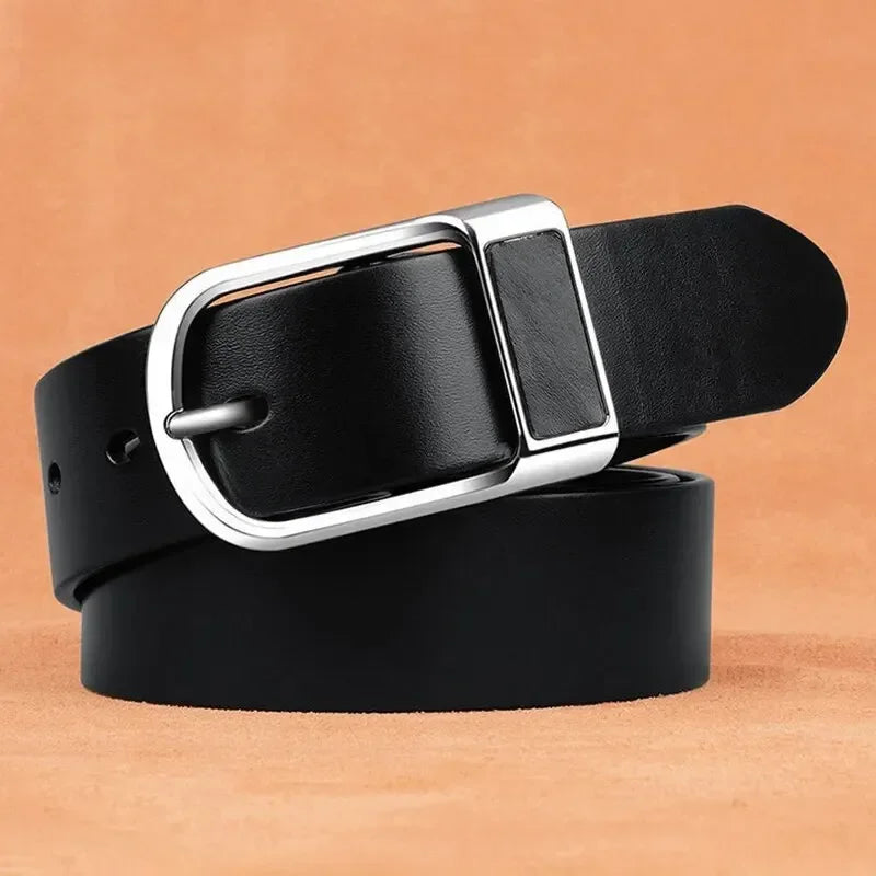 Genuine Leather For Men's High Quality Buckle Belt