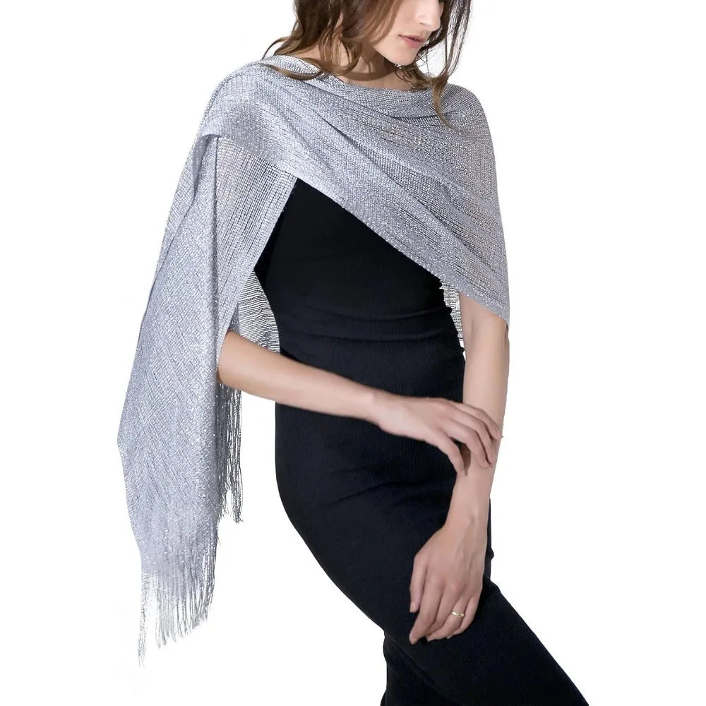 Ladies' shiny scarves and shawls