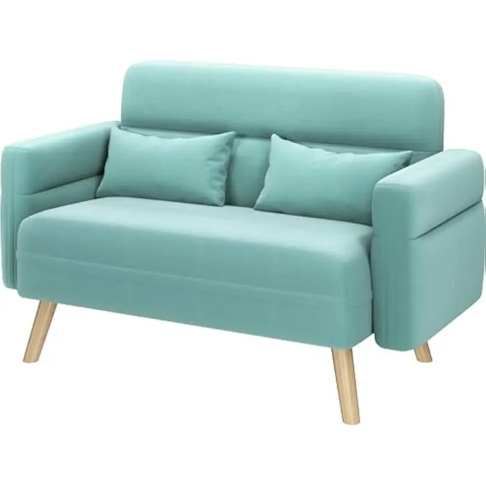 Loveseat 2 Seater Sofa w/ Lumbar Pillows