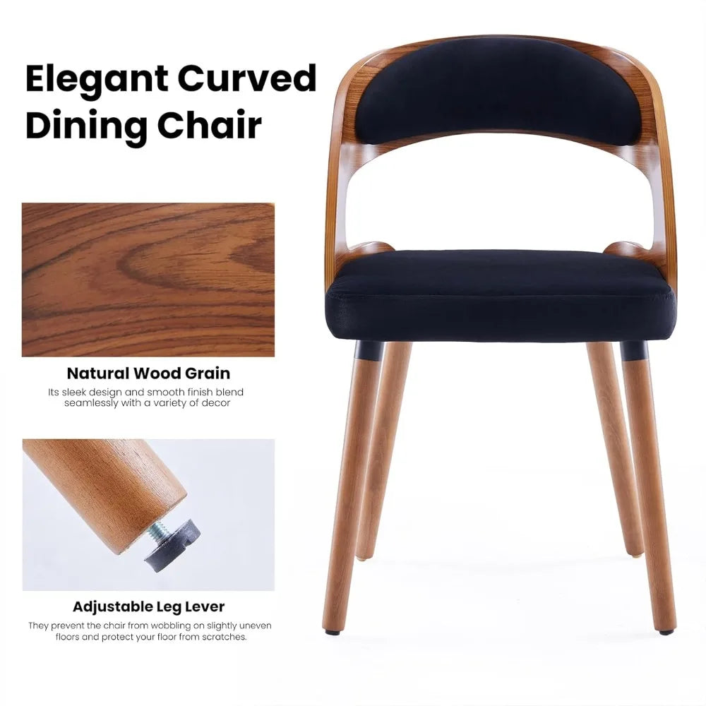 Set of 4 Modern Upholstered Dining Chairs