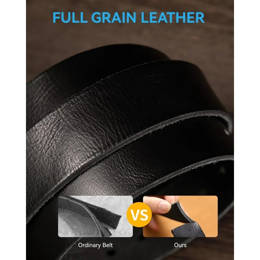 Men's Belts Casual with Genuine Leather