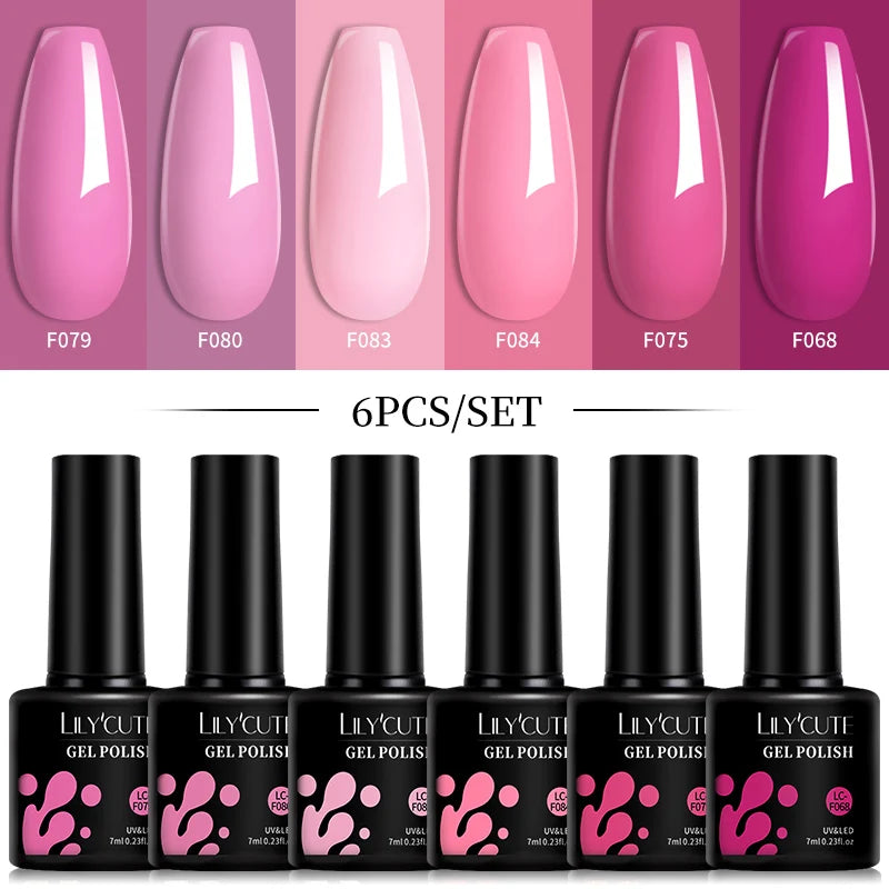 6Pcs/Set 7ML Gel DIY Nail Polish