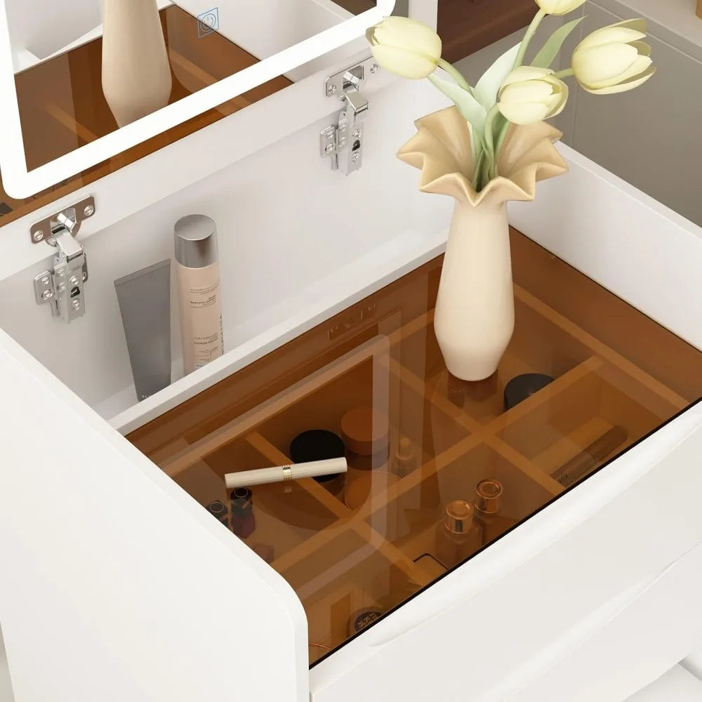 Compact 4-in-1 Makeup Vanity Desk