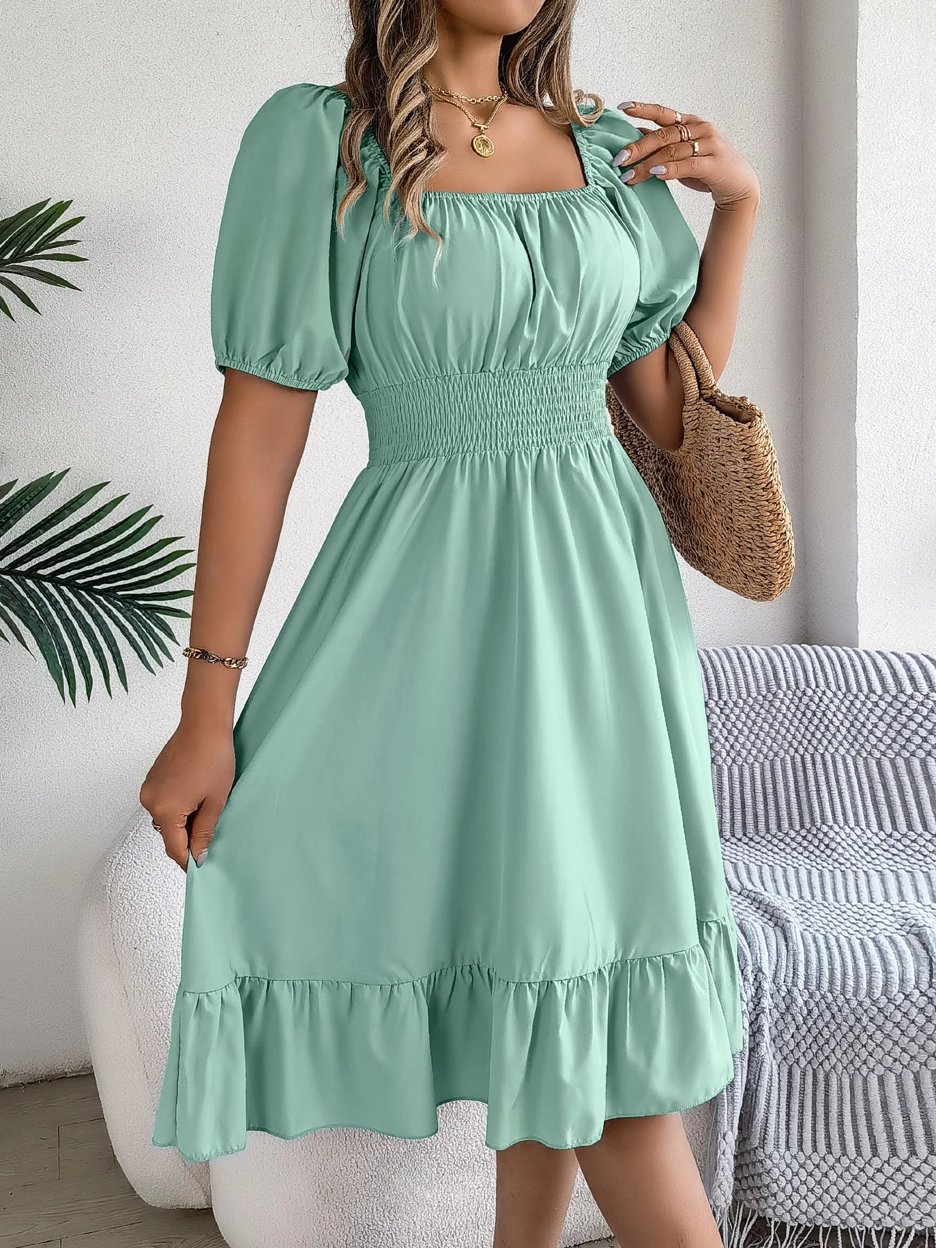 Elegant High Waisted Dress