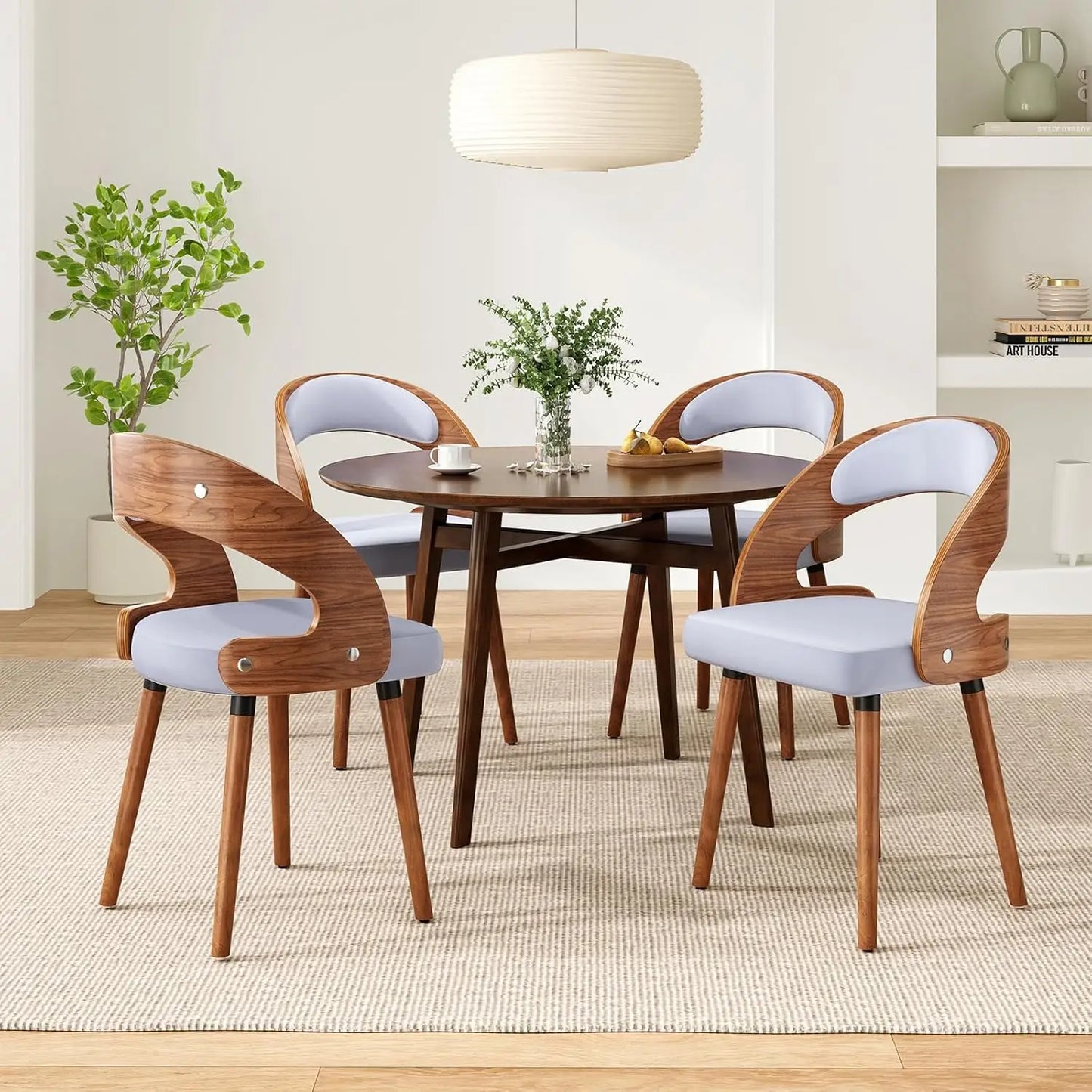 Set of 4 Modern Upholstered Dining Chairs
