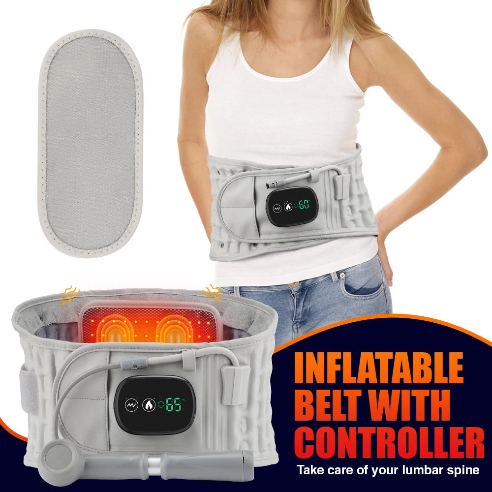 Decompression Heated Vibration Massage Waist Belt