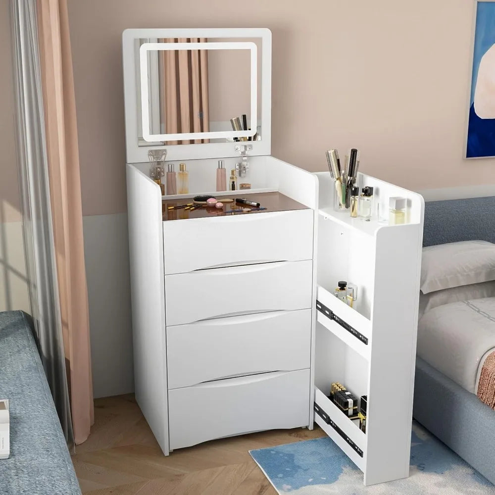 Compact 4-in-1 Makeup Vanity Desk
