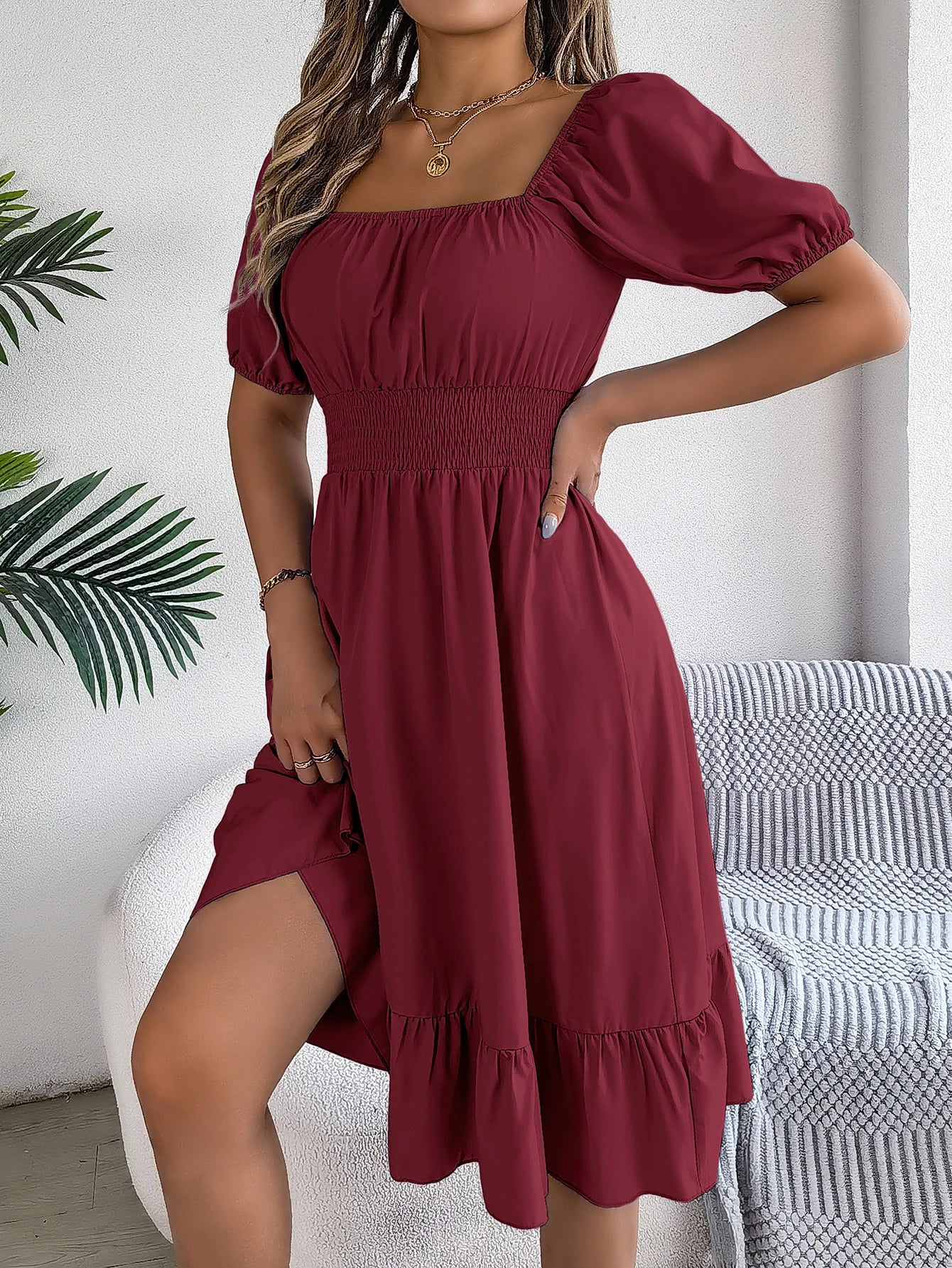 Elegant High Waisted Dress