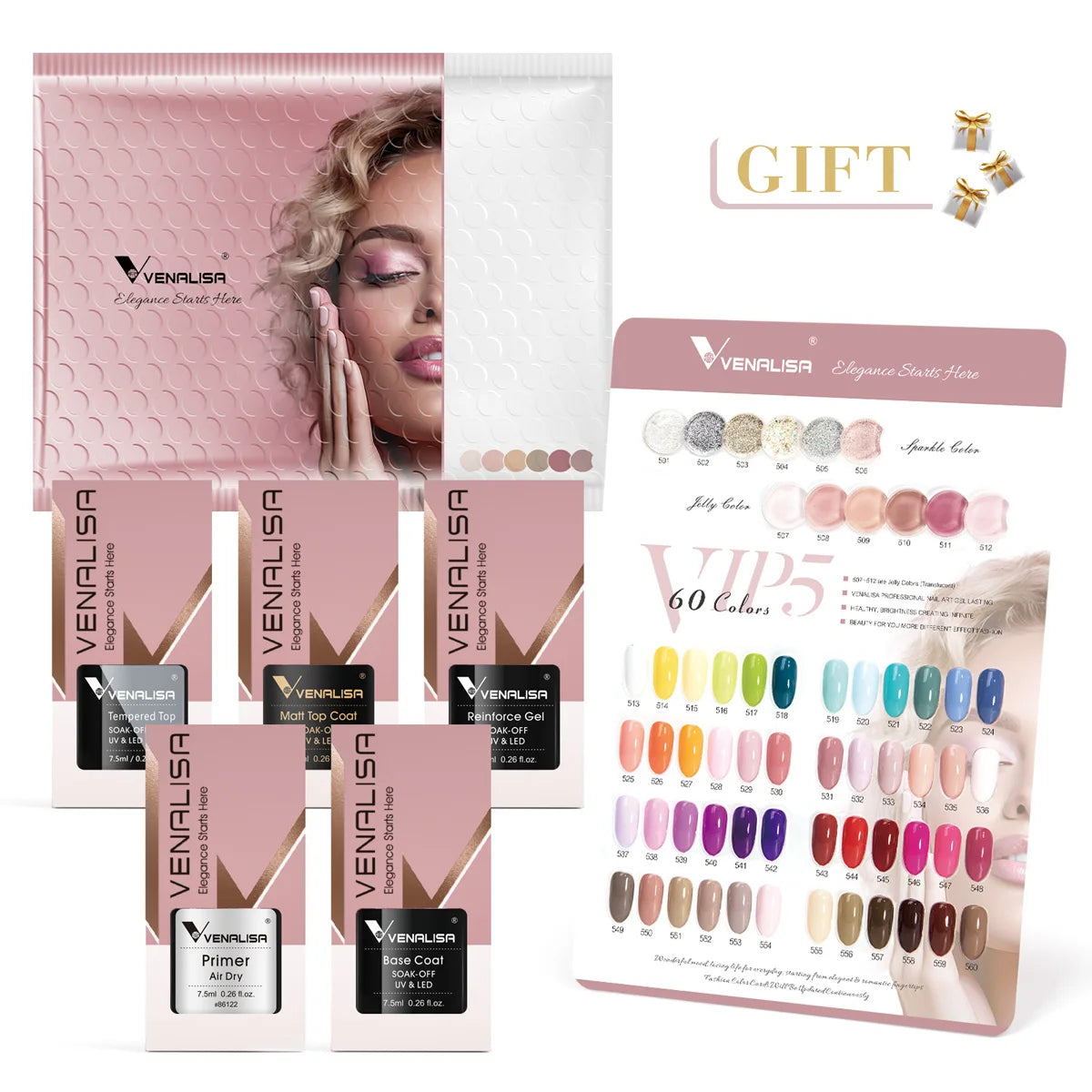 VIP5 Kit Nail Gel Polish