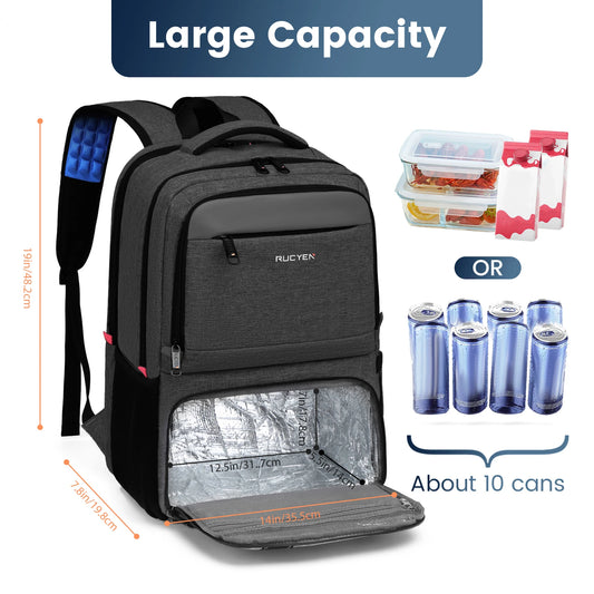 Insulated Backpack Lunch Bag Food Box Durable Waterproof  Leak Proof Cooler