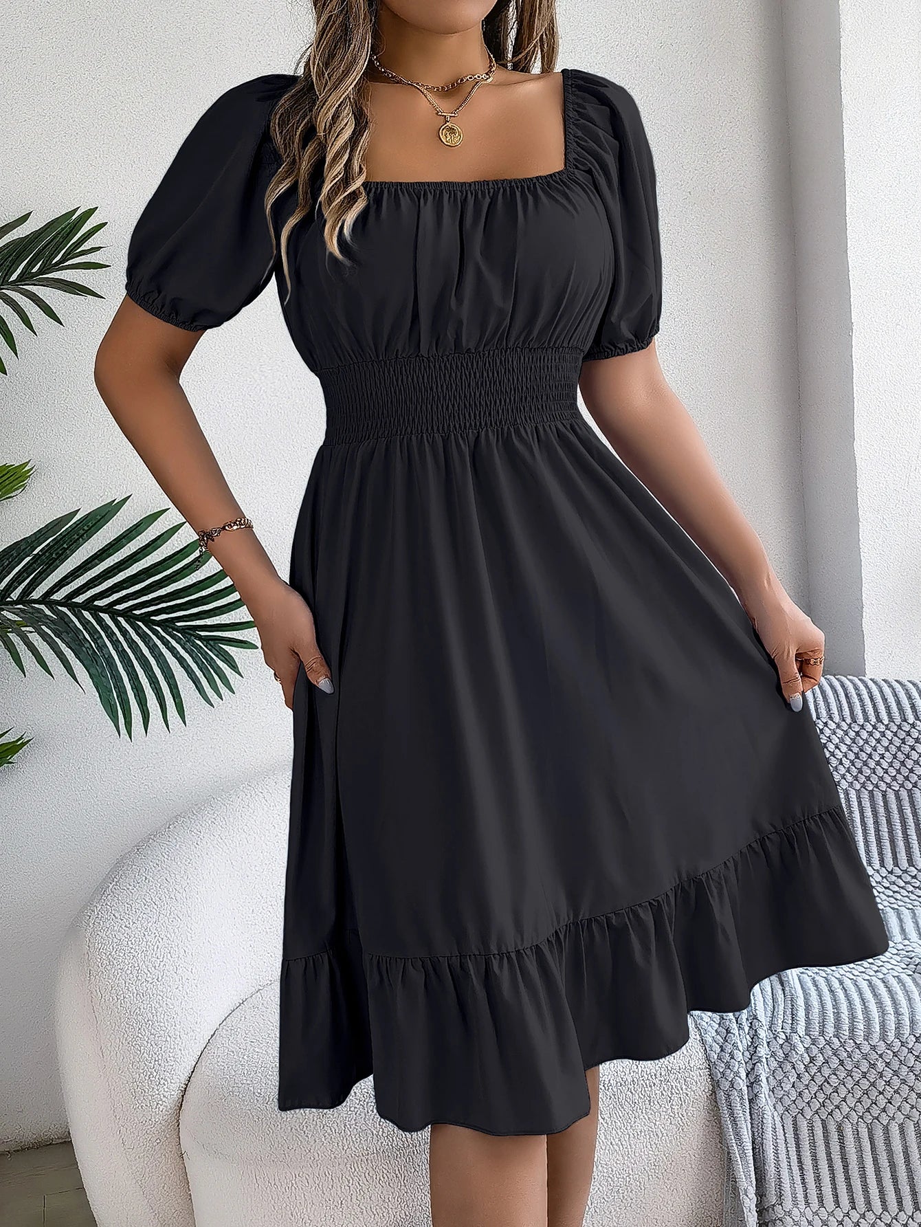 Elegant High Waisted Dress
