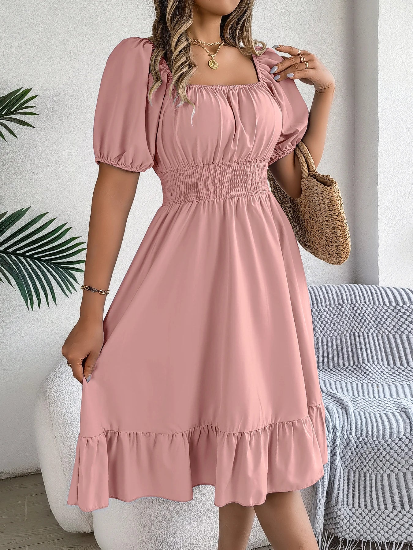 Elegant High Waisted Dress