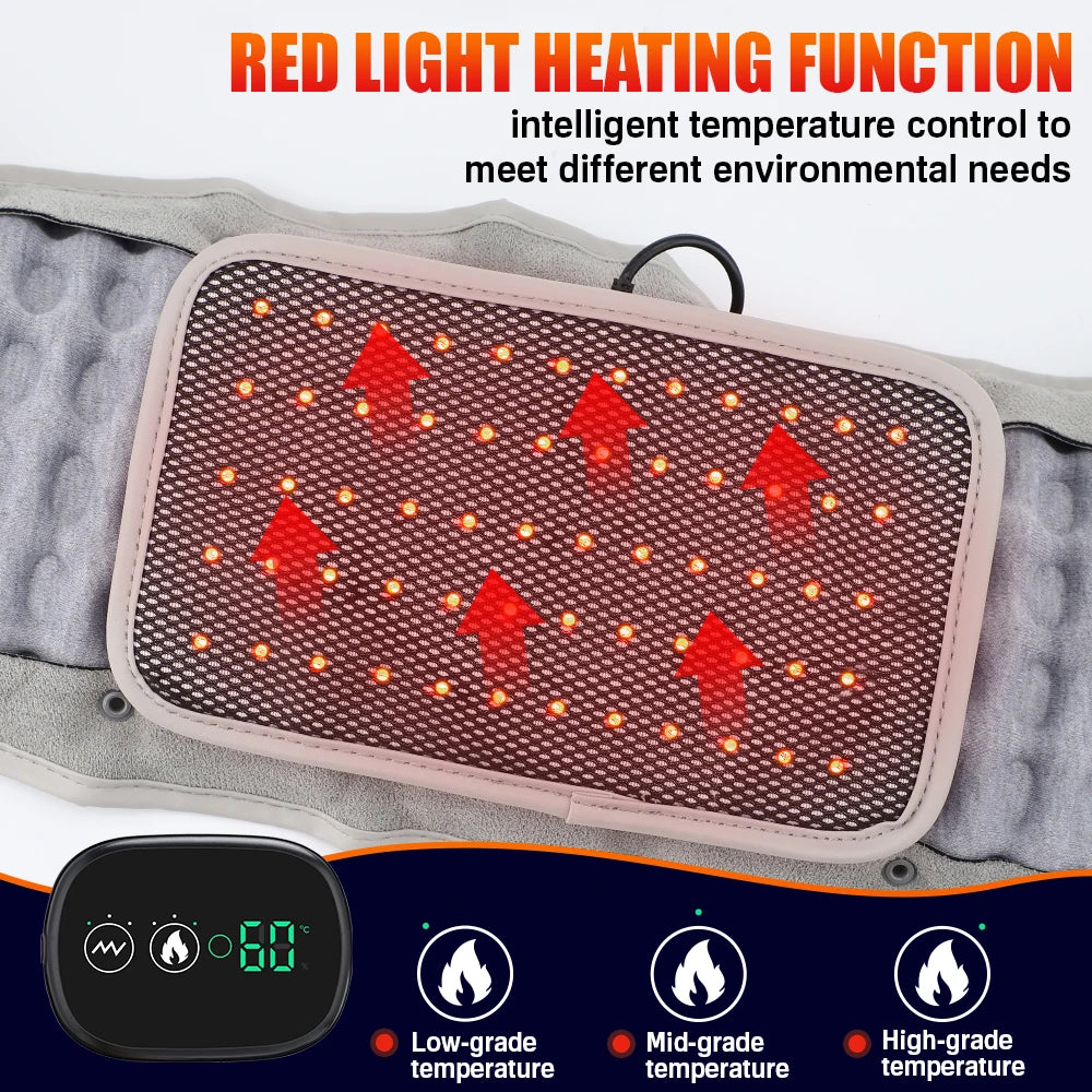 Decompression Heated Vibration Massage Waist Belt