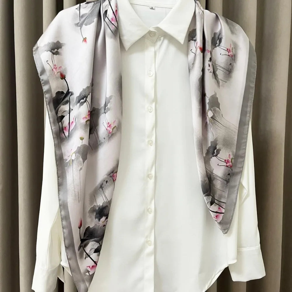 Silk Like Head Scarf for Women