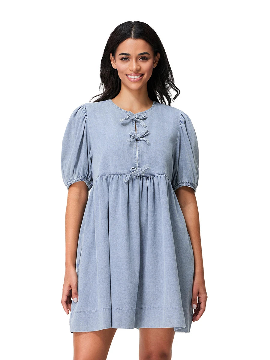 Women s Vintage Washed Denim Dress