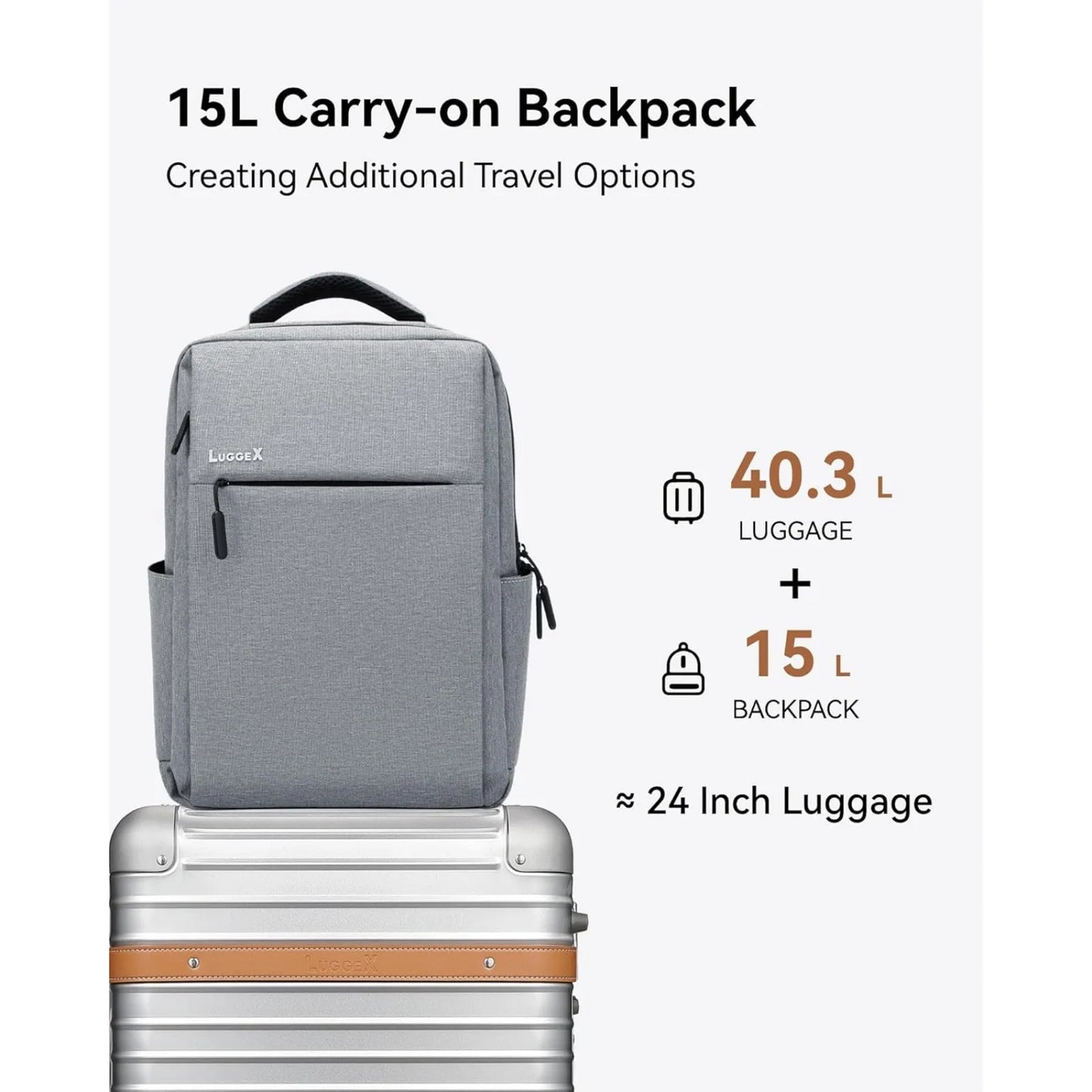 Aluminum Carry On Luggage with USB Port with wheels