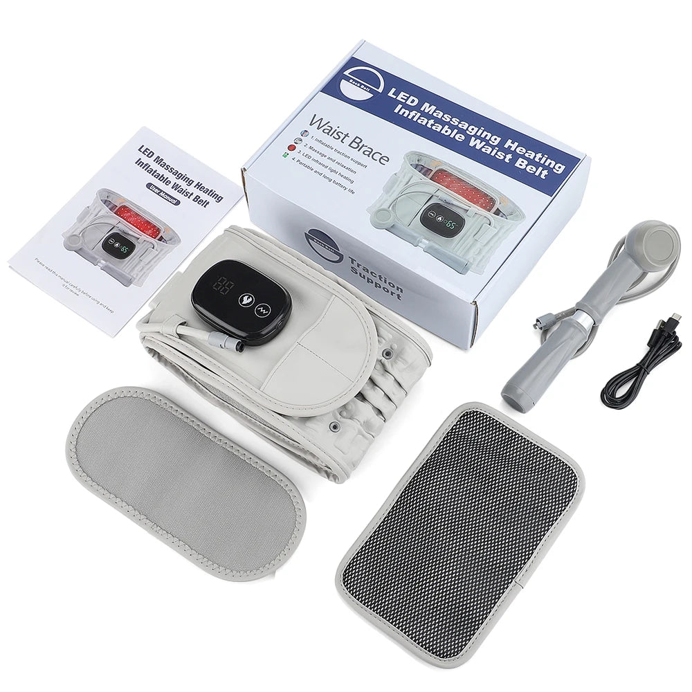 Decompression Heated Vibration Massage Waist Belt