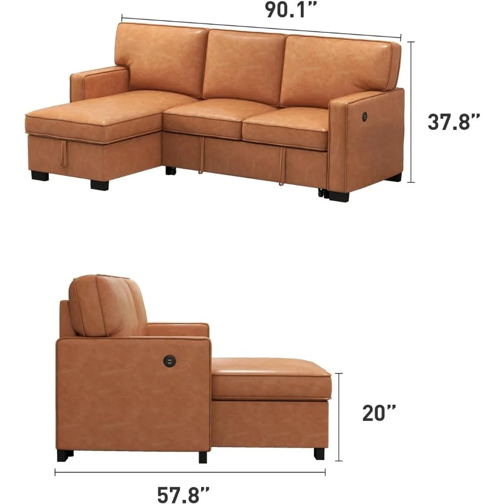 Convertible Sleeper Sofa 3 in 1
