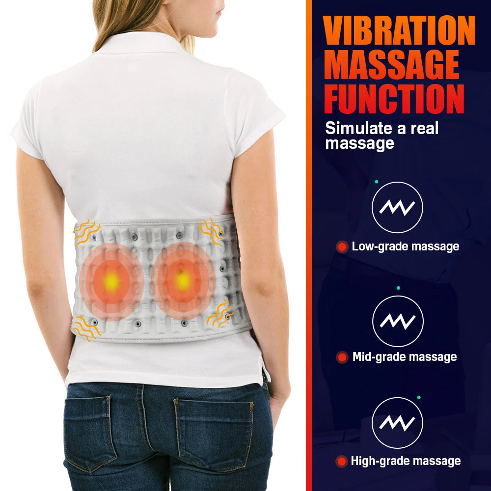 Decompression Heated Vibration Massage Waist Belt