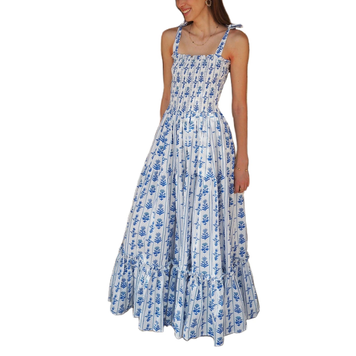 Women s Sleeveless Floral Print A-Line Dress