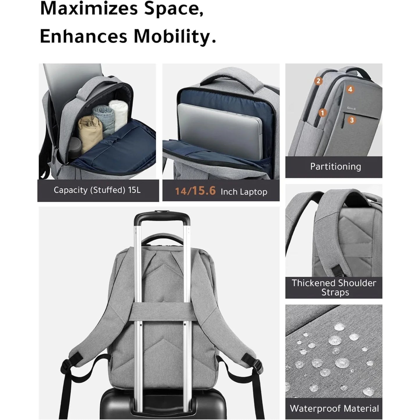 Aluminum Carry On Luggage with USB Port with wheels