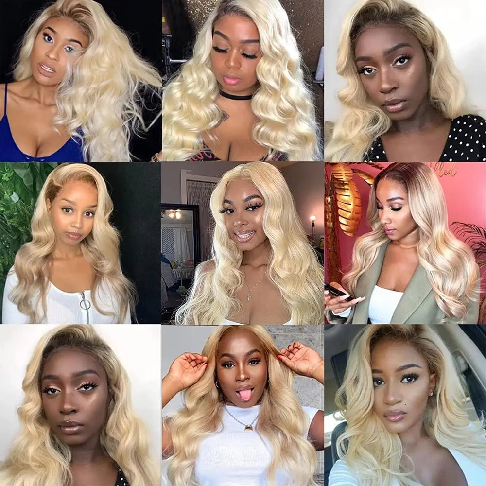 Body Wave Lace Front Wigs Blonde Wig