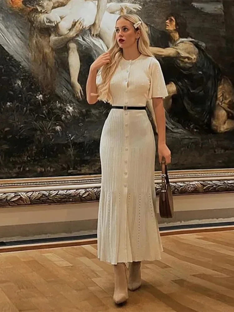 Knit Solid Women's Dress