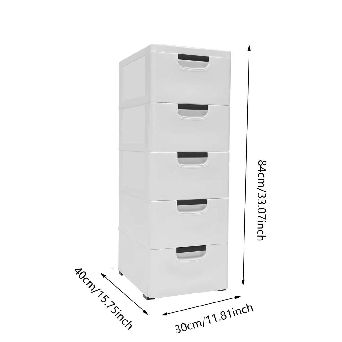 Plastic Drawers Dresser Storage Cabinet with 5 Drawers