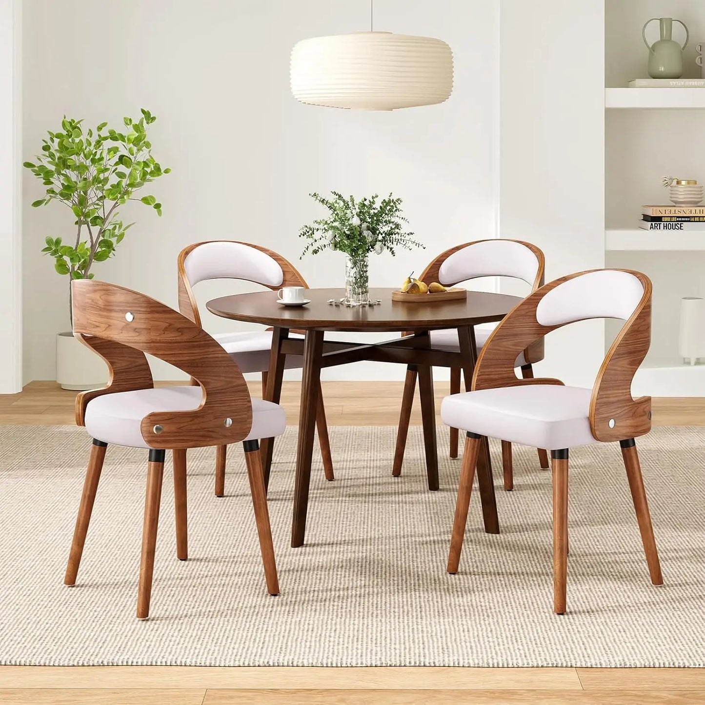 Set of 4 Modern Upholstered Dining Chairs