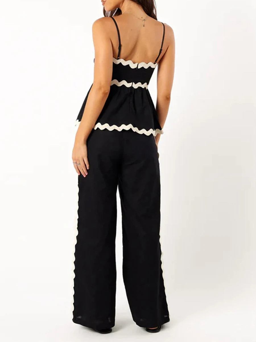 Women s 2 Piece Crop Tops Drawstring Pants Outfits