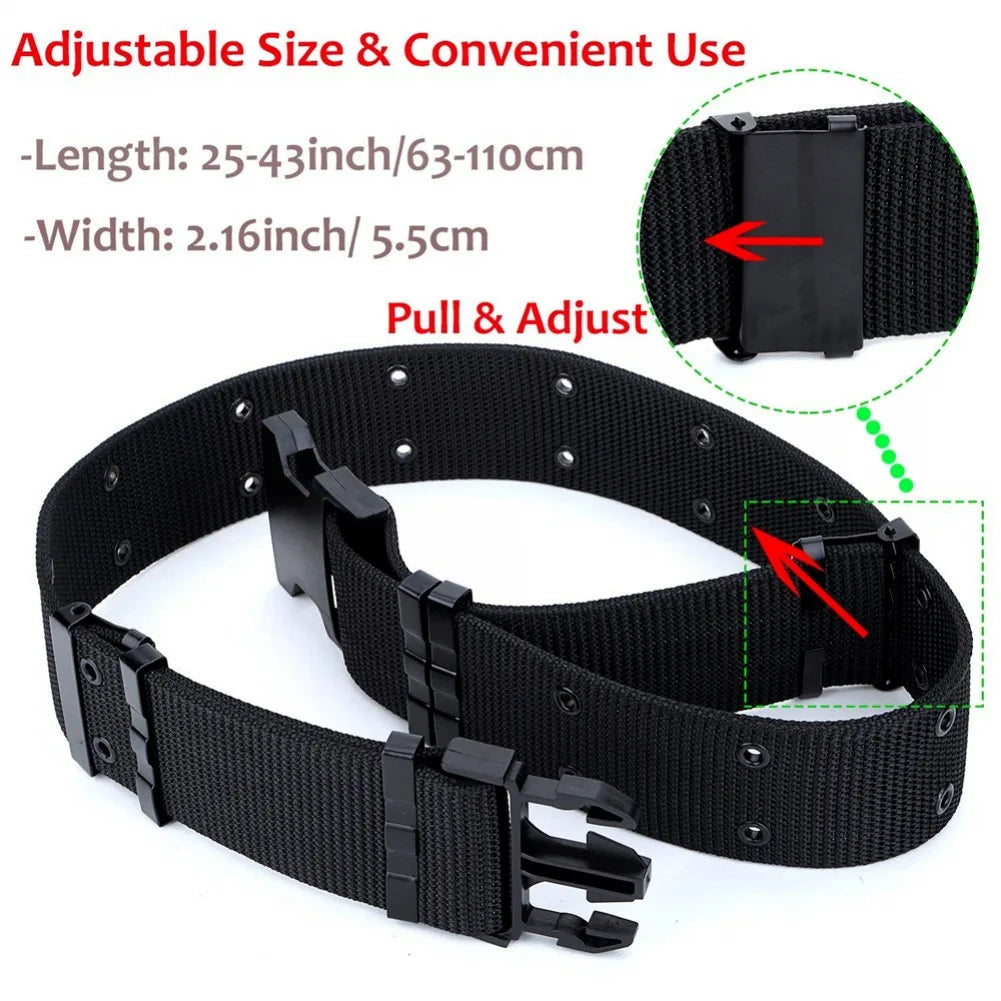 Tactical Pistol Belt Nylon Utility Military Combat Waist Belts