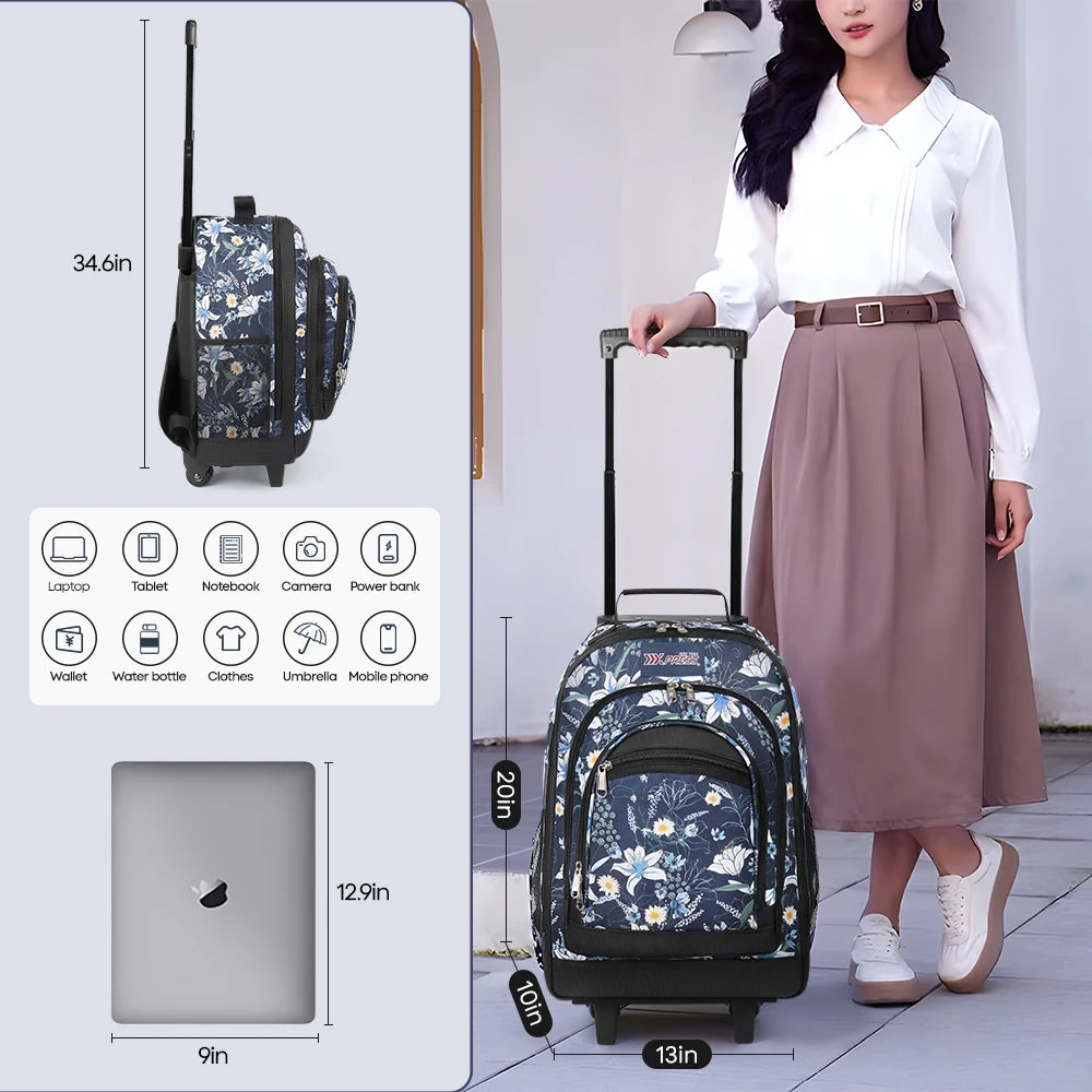 20 Inch Rolling Backpacks with Wheels