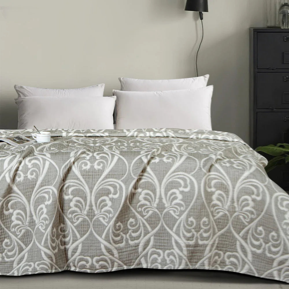 3 Layers Cotton Muslin Bed Blanket