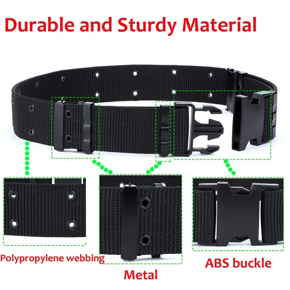 Tactical Pistol Belt Nylon Utility Military Combat Waist Belts