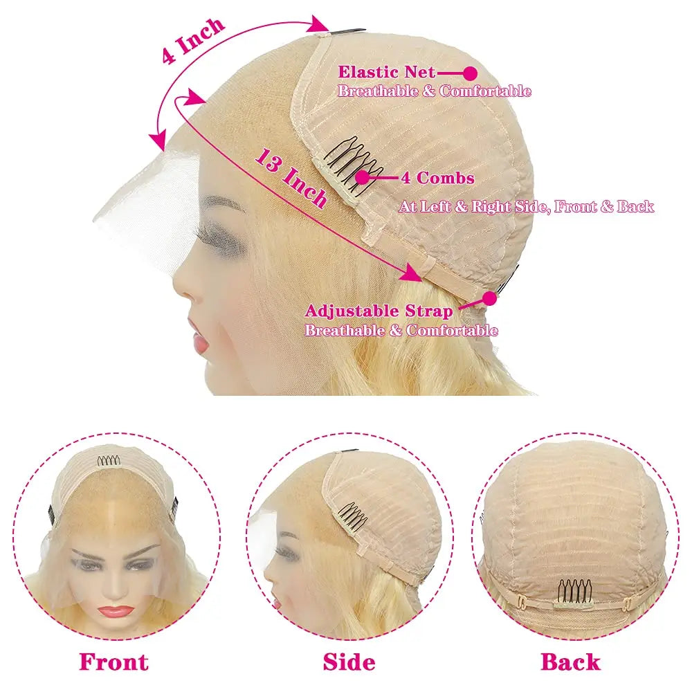 Body Wave Lace Front Wigs Blonde Wig