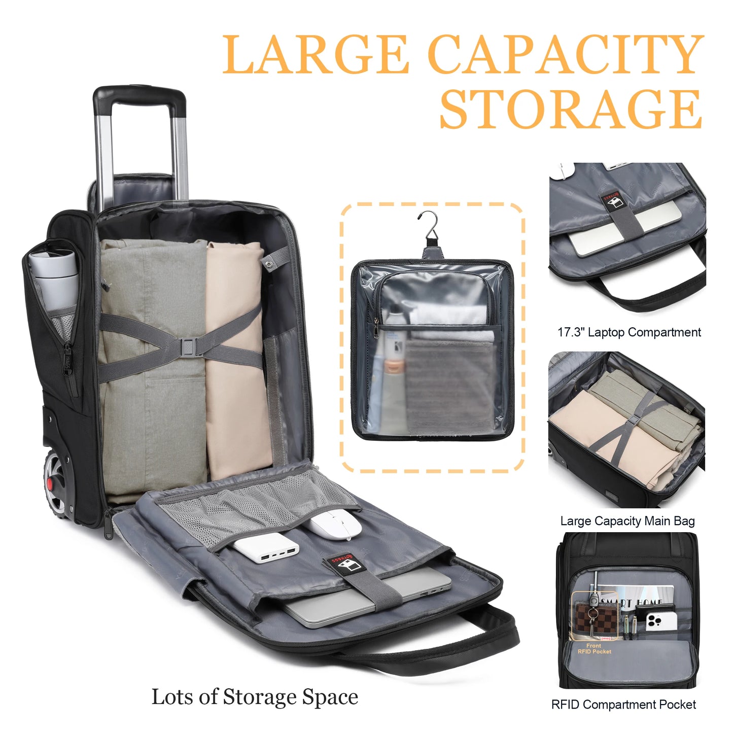 Airlines Luggage Travel Bag with Wheels