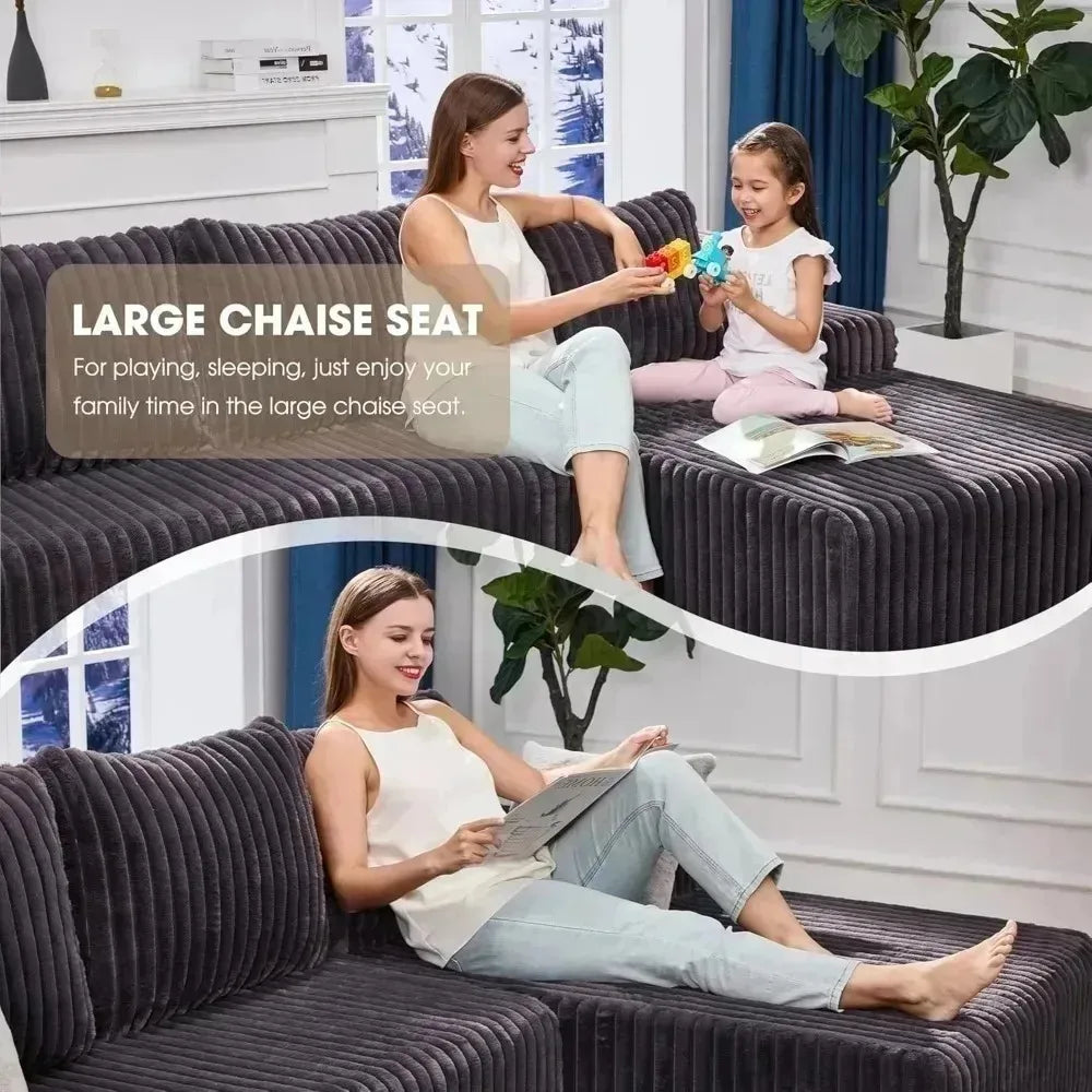 Modular L-Shaped 3-Seat Sectional