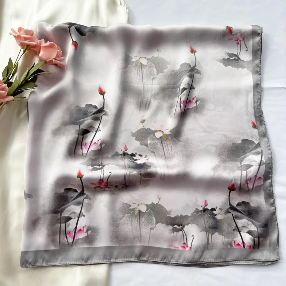 Silk Like Head Scarf for Women