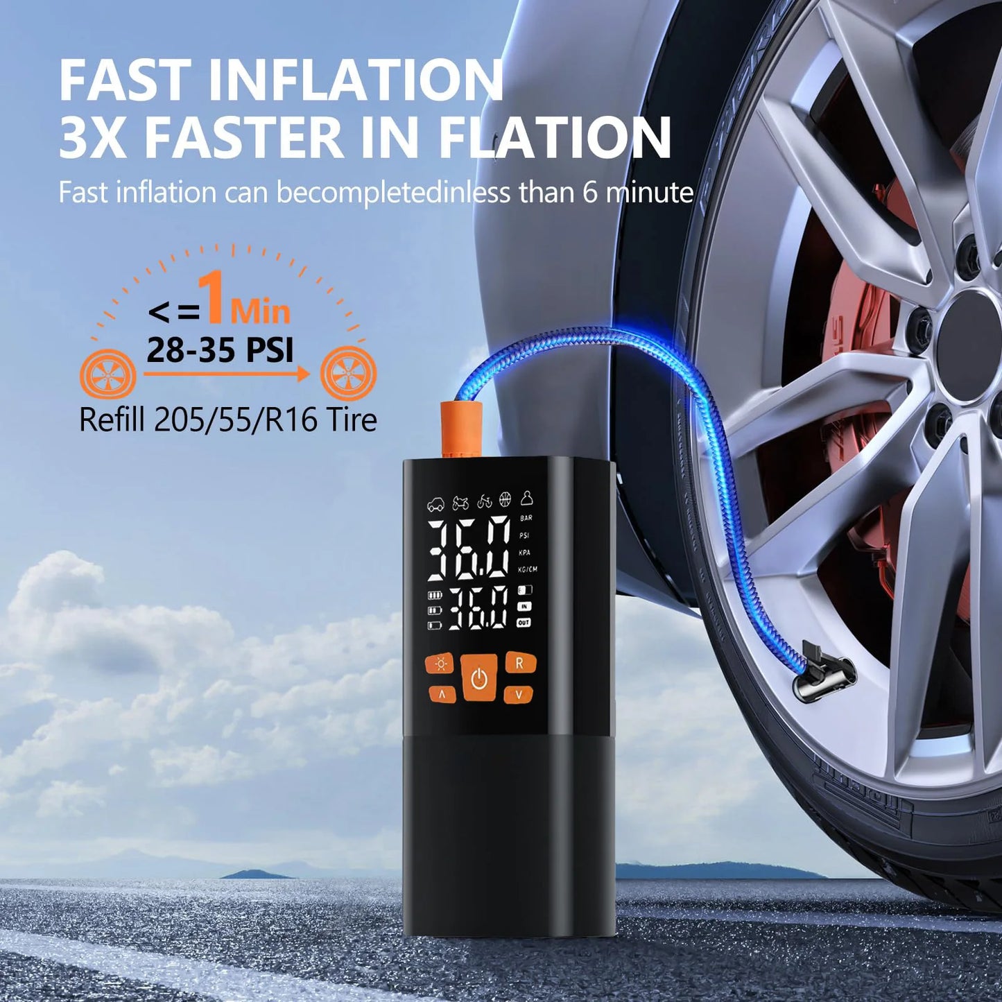 Tire Inflator Portable Air Compressor