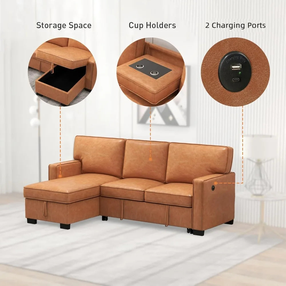 Convertible Sleeper Sofa 3 in 1